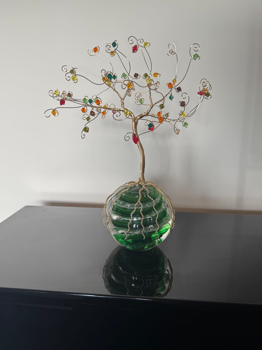 Customer photo review of Golden Crystal Tree of Life with Sparkle Orb