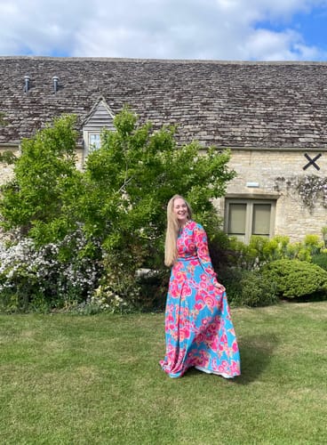 Customer photo review of RENT Nadine Merabi Savannah Floral Dress (RRP £345)