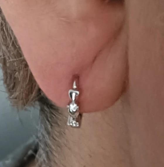 Customer photo review of HEALTH EARRINGS - magnetic therapy earrings