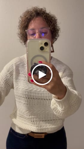 Customer video review of Crewneck Pullover Sweater