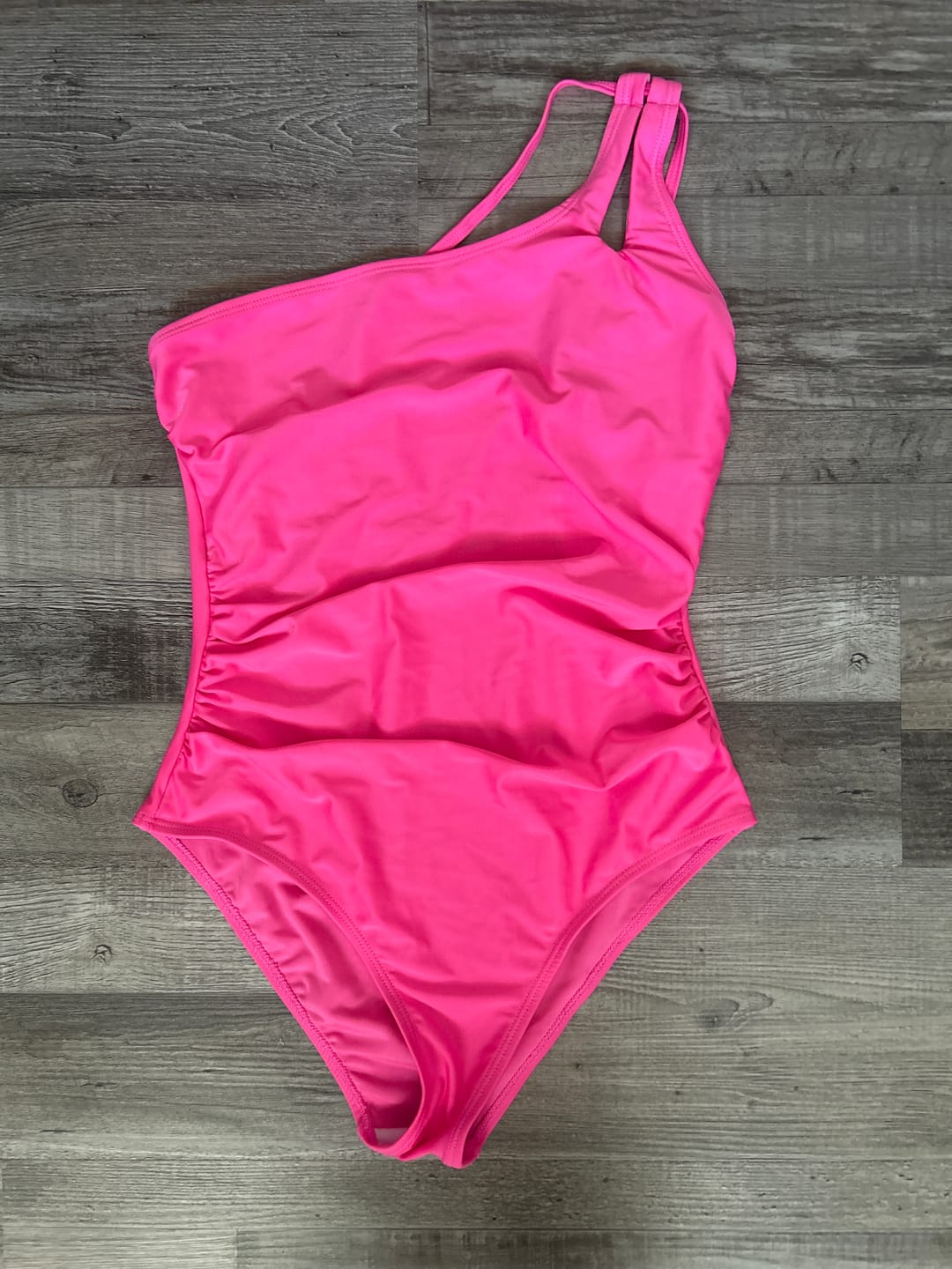 Customer photo review of Emoswimsuit - One Shoulder One Piece Swimsuit for Women Tummy Control Bathing Suits
