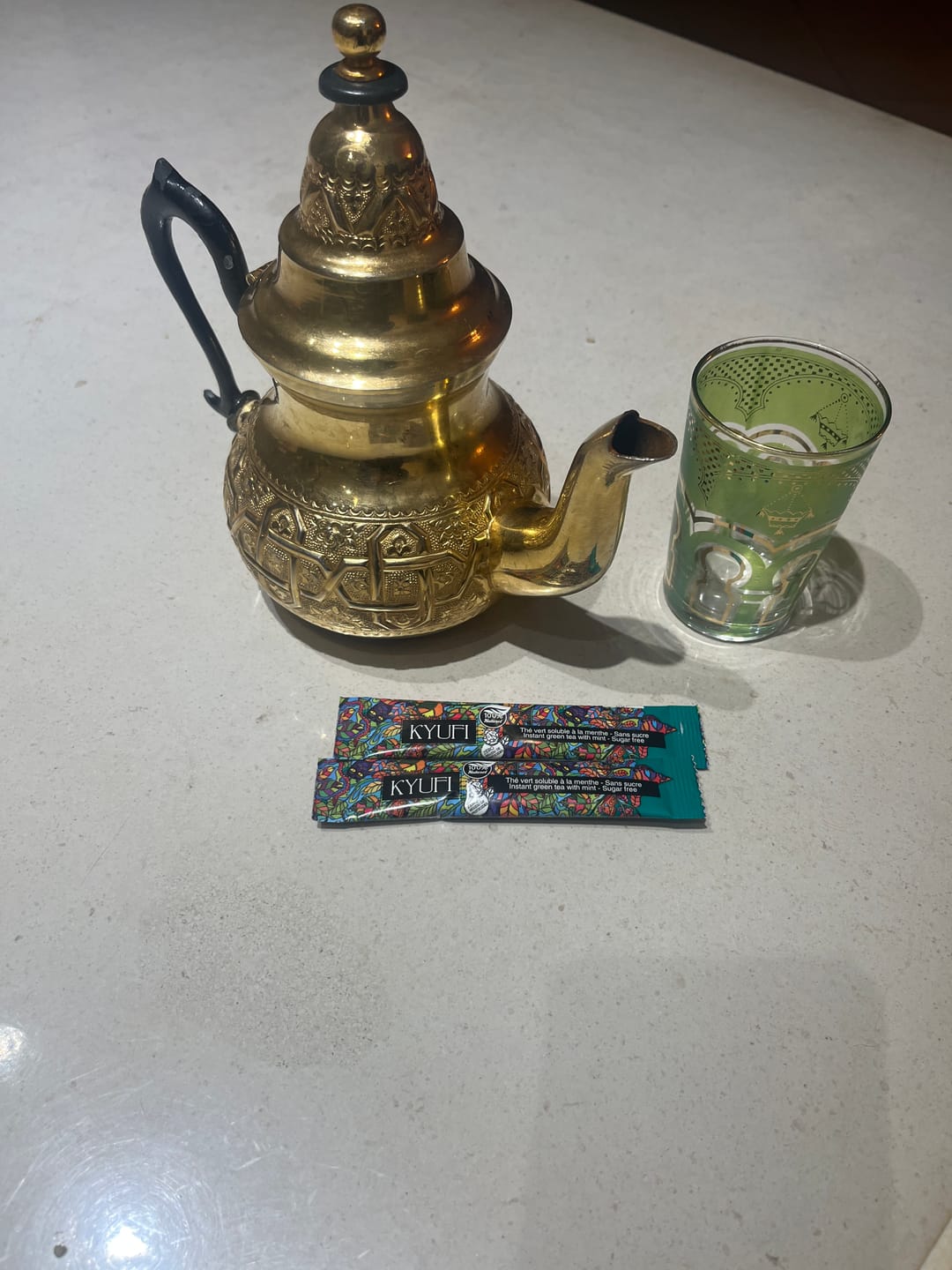 Customer photo review of Thé Vert Instantané À La Menthe - Sans Sucre