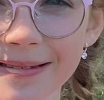 Customer photo review of Children's Sterling Silver 'Crystal Heart' Hoop Earrings