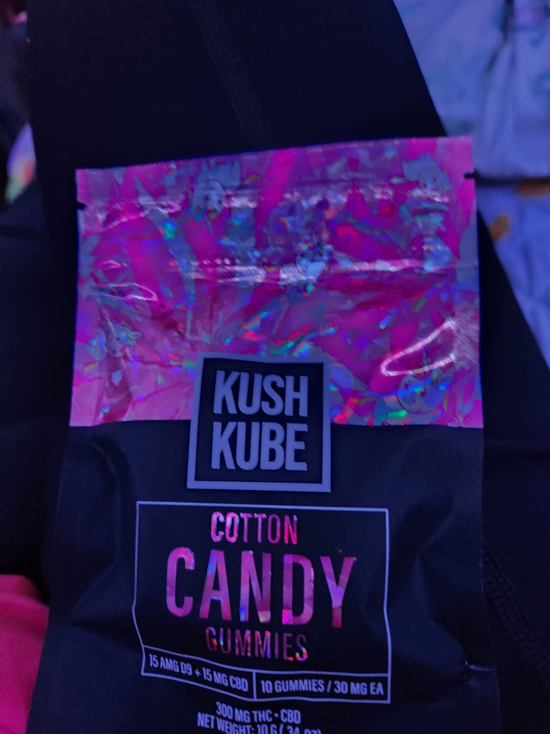 Customer photo review of Cotton Candy Kush Kube - 15mg THC