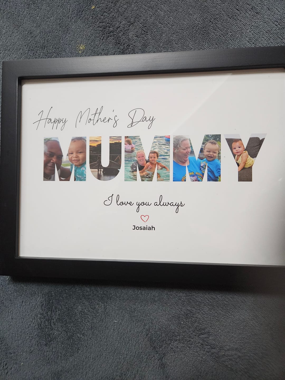Customer photo review of Happy Mom's Day - Personalised Poster