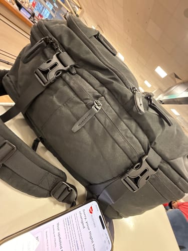 Customer photo review of Falco 40L Expandable Airline Approved Carry On Travel Backpack
