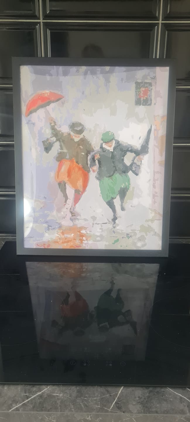 Customer photo review of Happy Retirees | Paint by Numbers