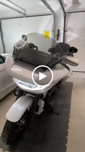 Customer video review of Color Matched hand guard with LED for Harley Touring & Softails