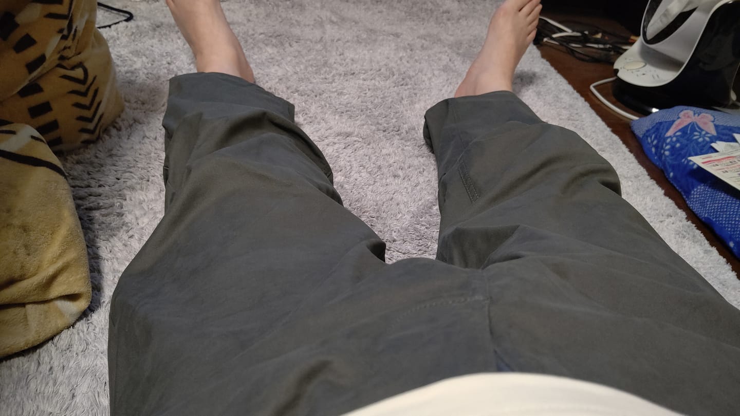 Customer photo review of レトロゆったりカジュアルイージーパンツ