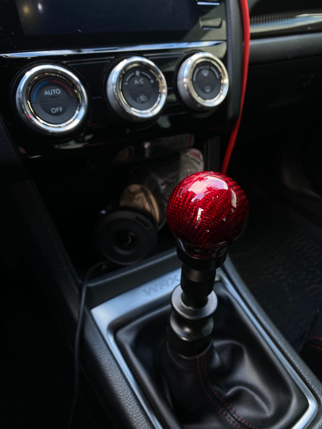 Customer photo review of Weighted Red Carbon Fiber Shift Knobs