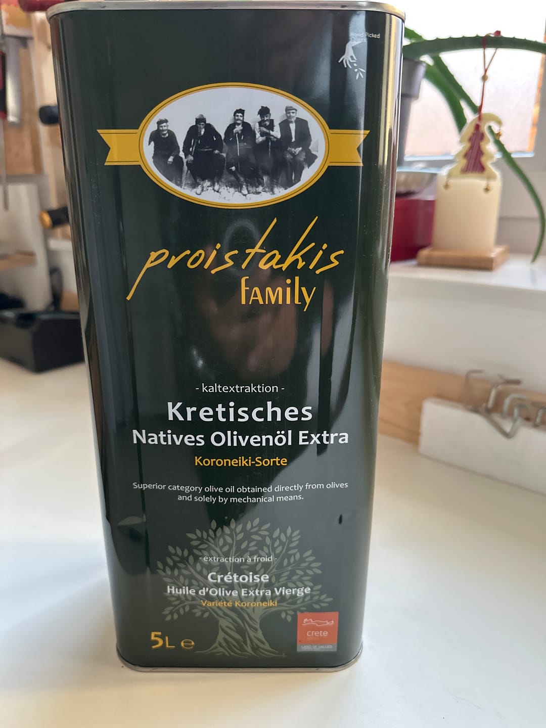 Customer photo review of Olivenöl extra nativ aus Kreta 5l Proistakis Bros.