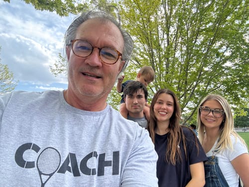 Customer photo review of Tennis Coach T-Shirt