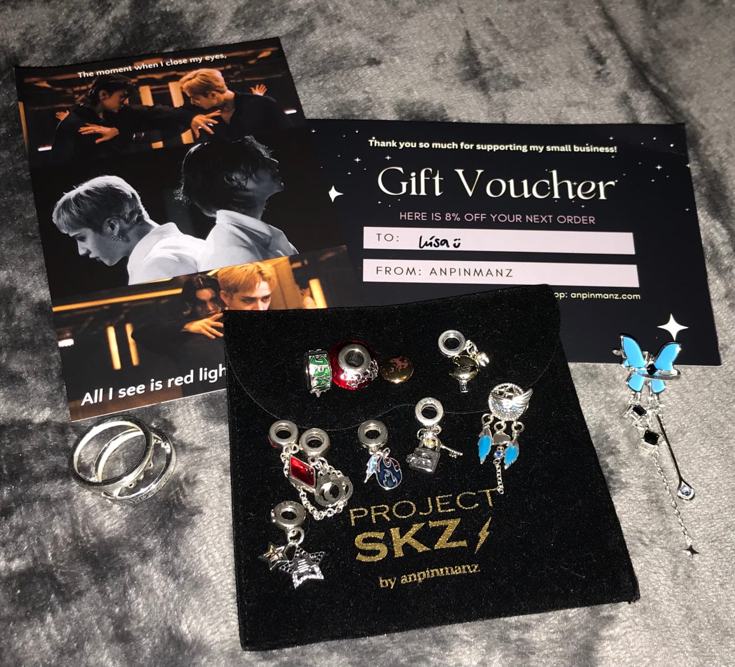 Customer photo review of PROJECT SKZ! individual charms