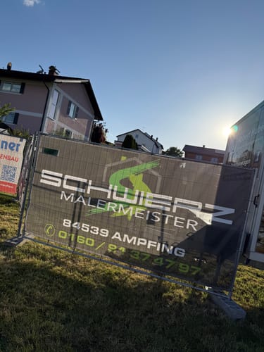 Customer photo review of Bauzaunplane inkl. Druck