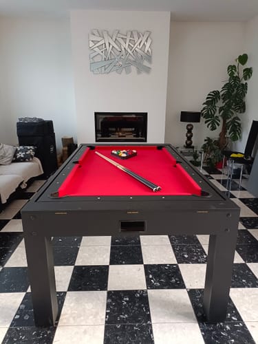 Customer photo review of Table à manger Billard Air Hockey et Ping Pong Multi-jeux