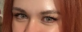 Customer photo review of Cherry Sky Blue Colored Contact Lenses