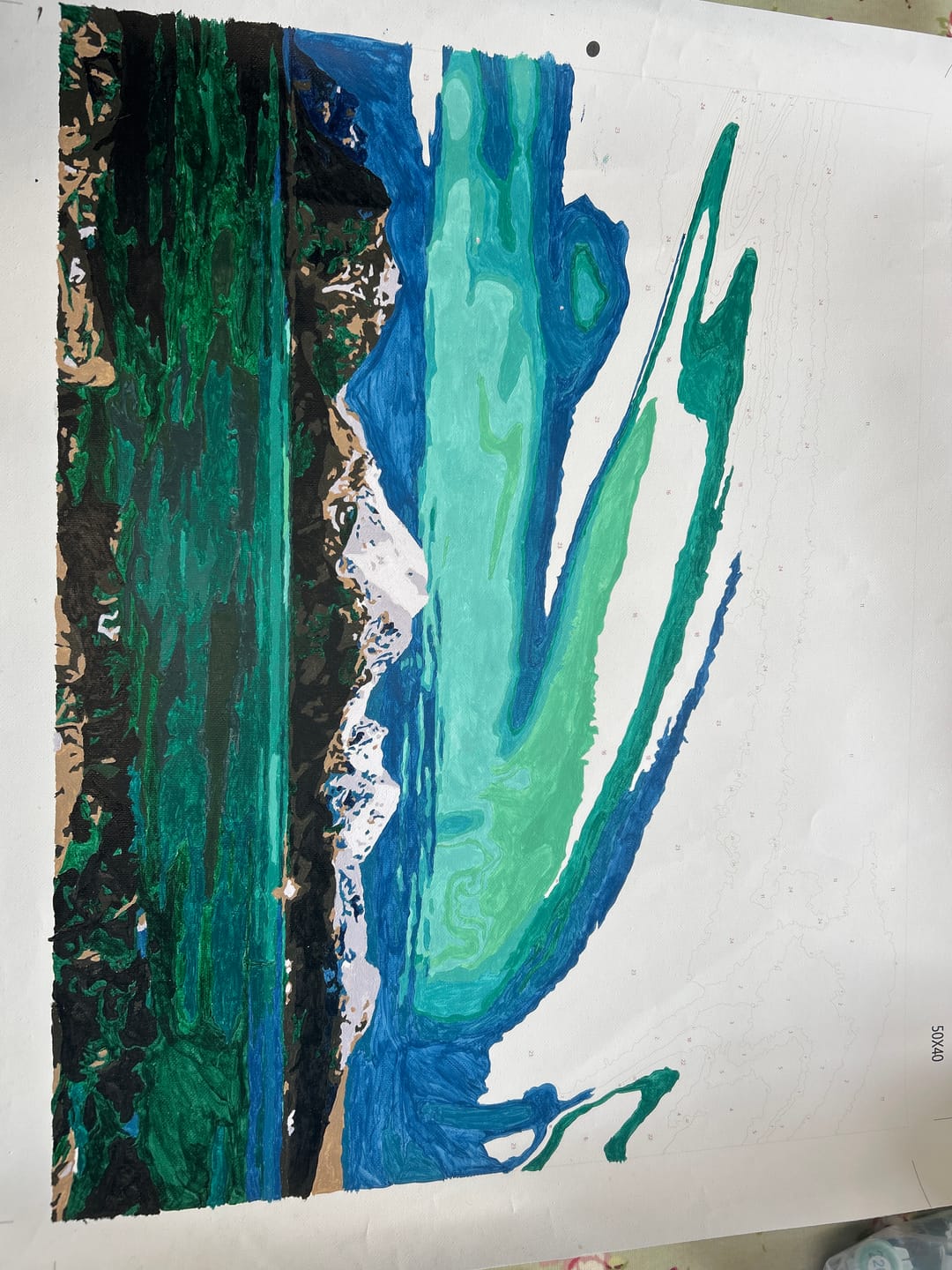 Customer photo review of Norway – Northern Lights | Paint by Numbers