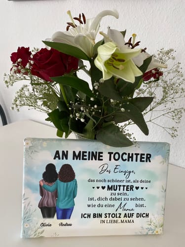 Customer photo review of Personalisierte Leinwand "Von Mutter zu Tochter - Muttertagsgeschenk"
