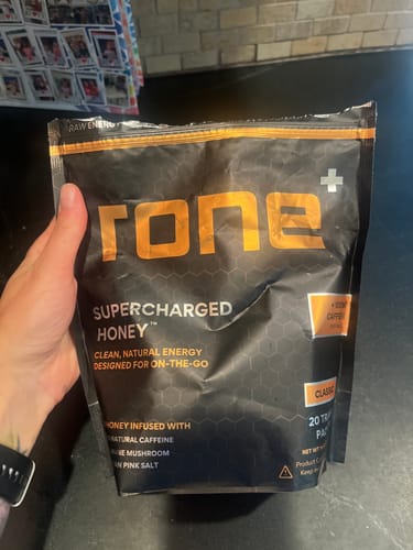 Customer photo review of 100mg Caffeine - Classic - SuperCharged Honey (20-Pack)