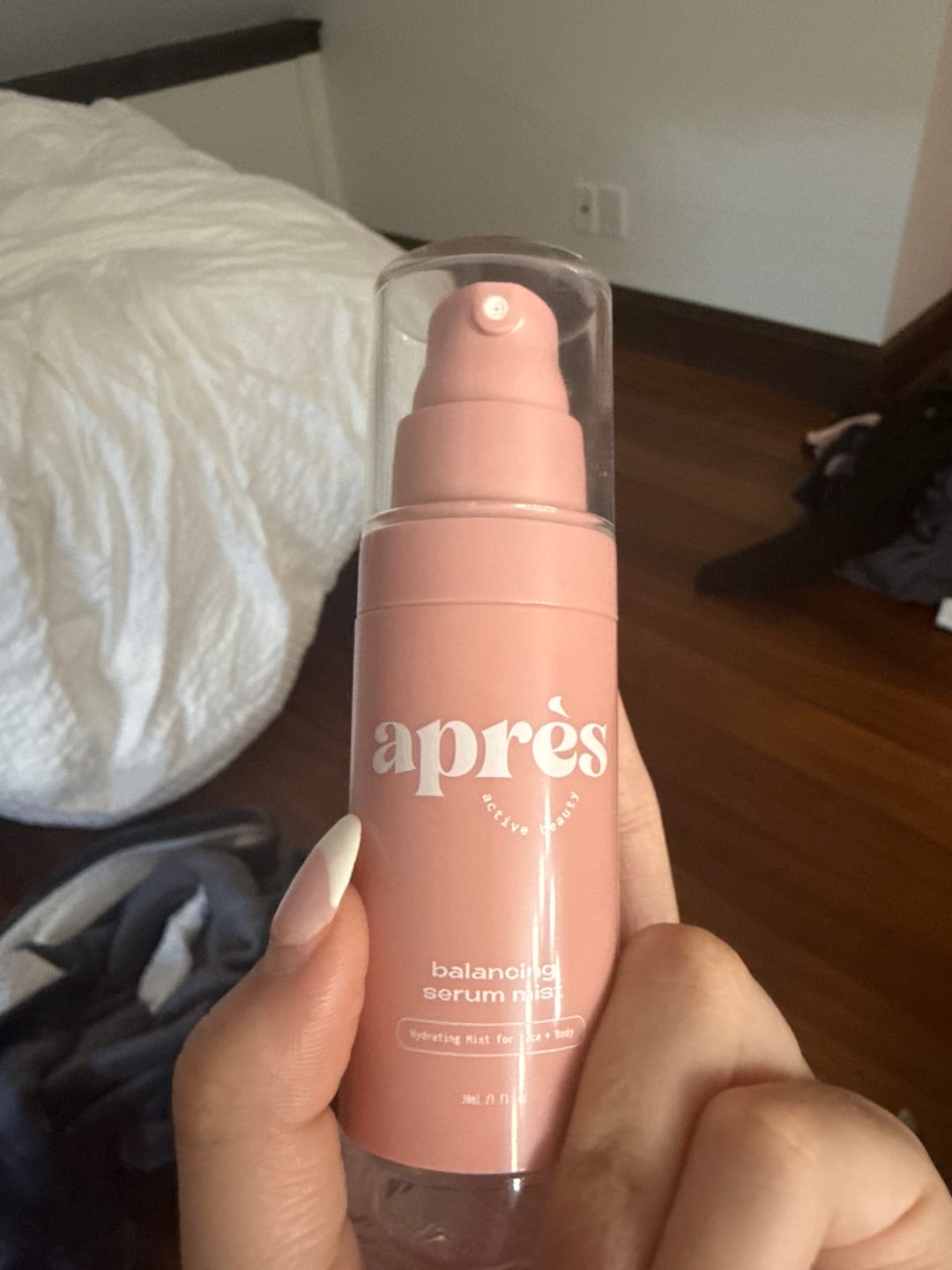 Customer photo review of Balancing Serum Face + Body Mist