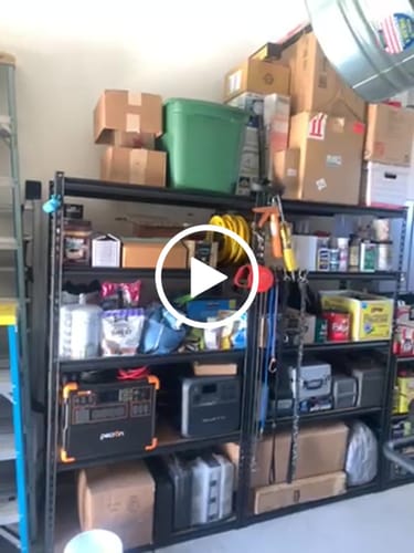 Customer video review of Reibii 40"W x 20"D Metal Storage Shelves, 2,500lbs Heavy Duty Garage Shelving, Adjustable Shelves for Closet Warehouse Commercial