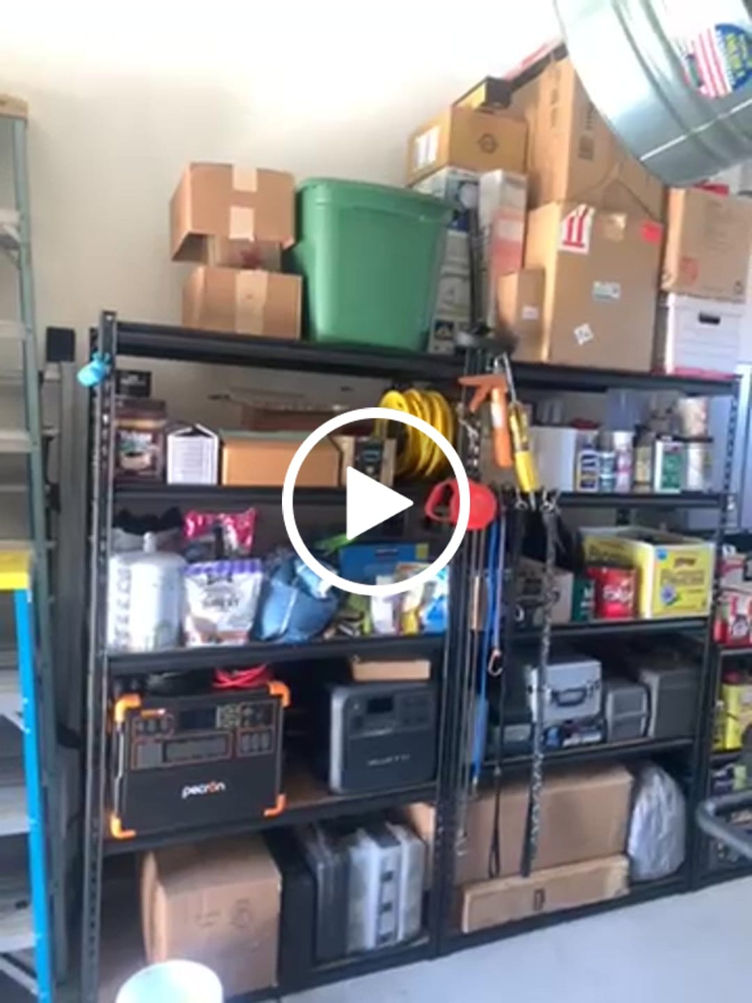 Customer video review of Reibii 5-Tier 40" W Metal Shelving for Garage, 2500lbs Heavy Duty Storage Shelves, Adjustable Shelf for Closet, Warehouse, Commercial