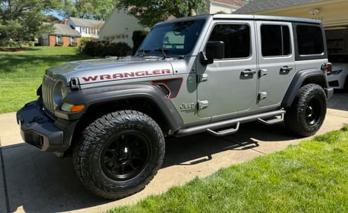 Customer photo review of Wrangler Hood Lettering - Colored Outline