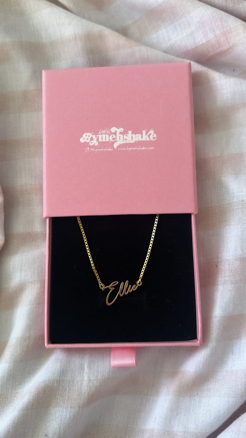 Customer photo review of Signature Name Necklace