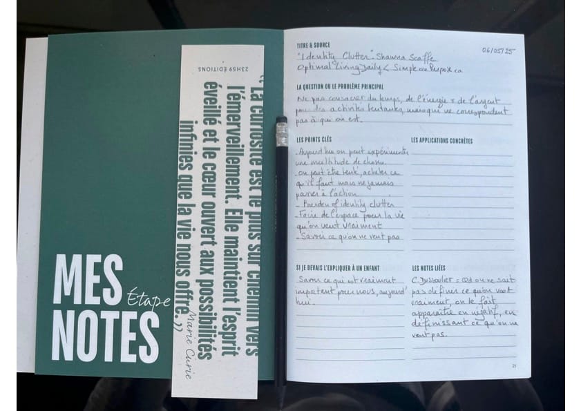 Customer photo review of Le Carnet de la Curiosité
