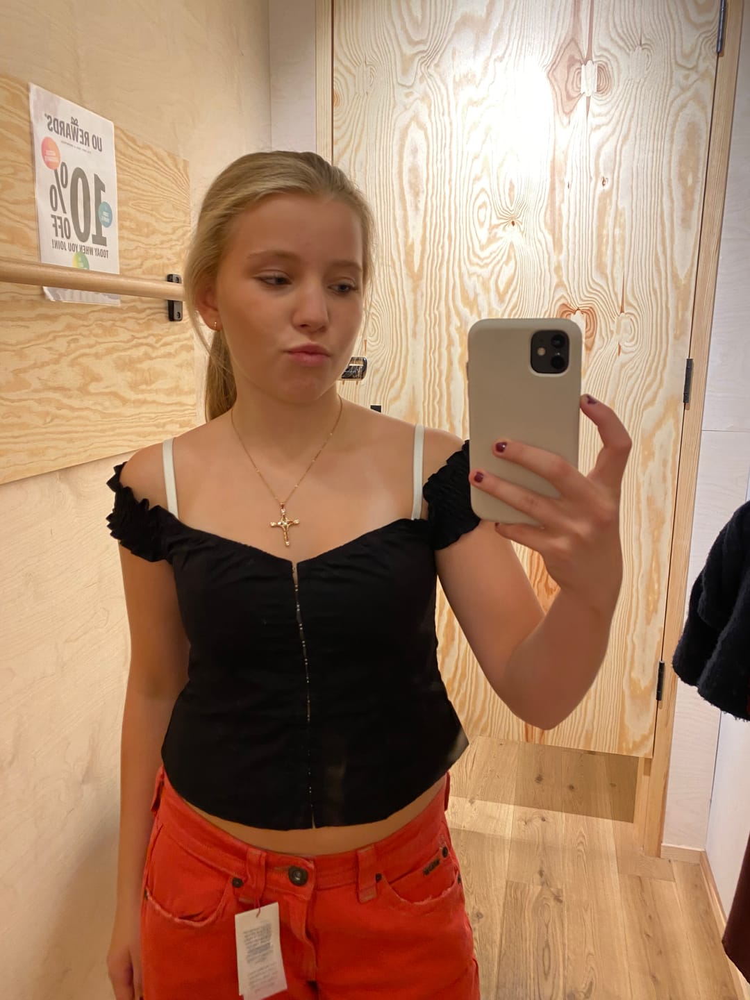Customer photo review of Azura - Crystal Cross Necklace