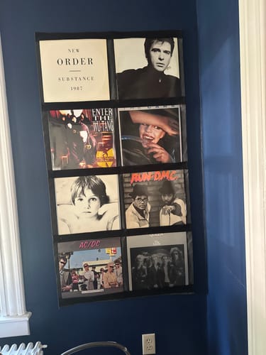 Customer photo review of 12" Vinyl Record Display Frame - LP Wall Storage