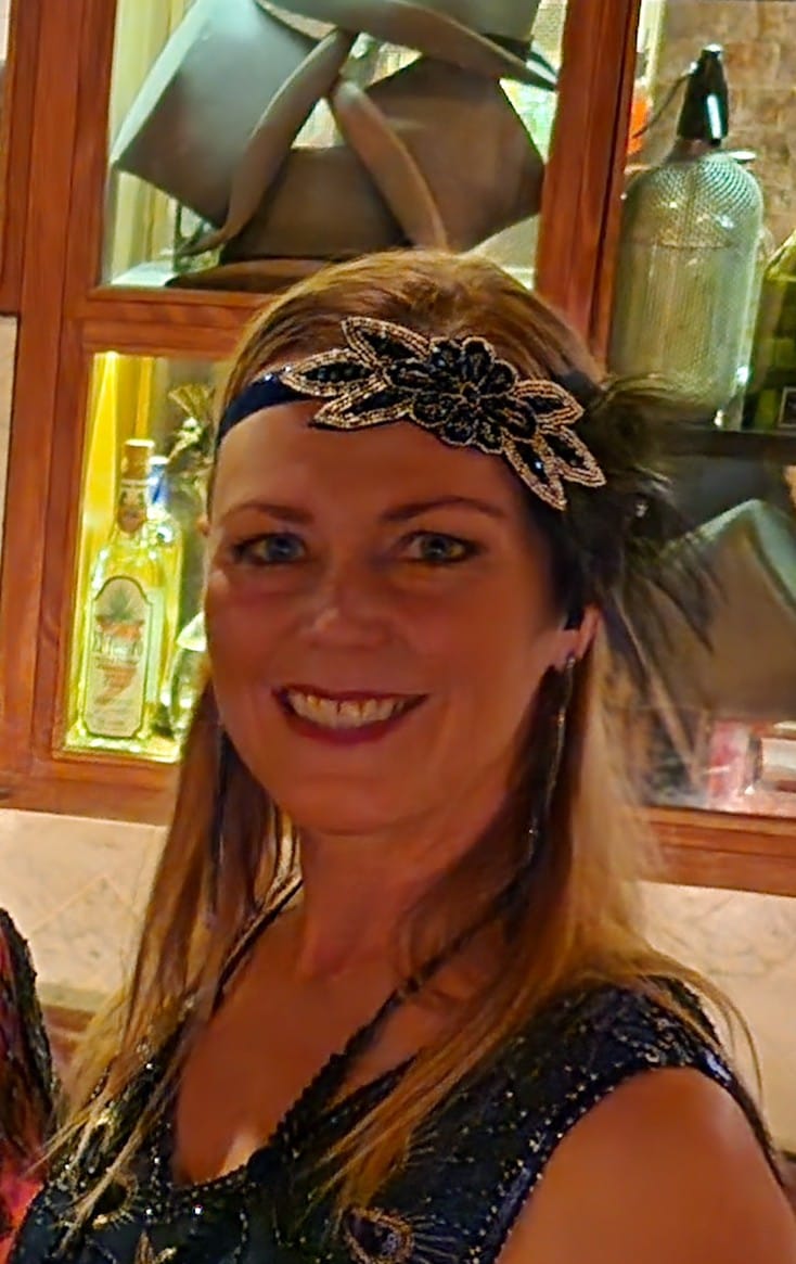 Customer photo review of Blue Peacock Feather Headband
