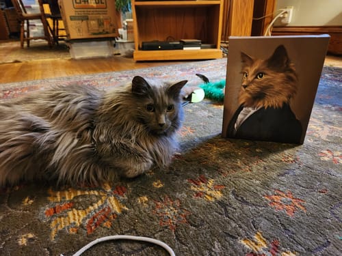 Customer photo review of The Ambassador - Custom Pet Canvas