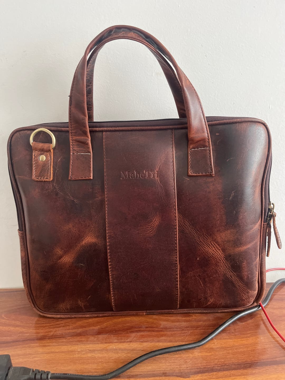 Customer photo review of Harbor Laptop Briefcase, Brown