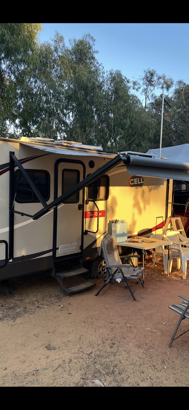 Customer photo review of Awnlux 12v Electric Caravan Awning W-5700C