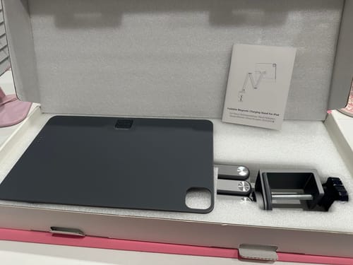 Customer photo review of KUXIU X36 Pro MAX iPad Magnetic Charging Stand Aluminum Alloy Boom Arm Adjustable Tablet Stand