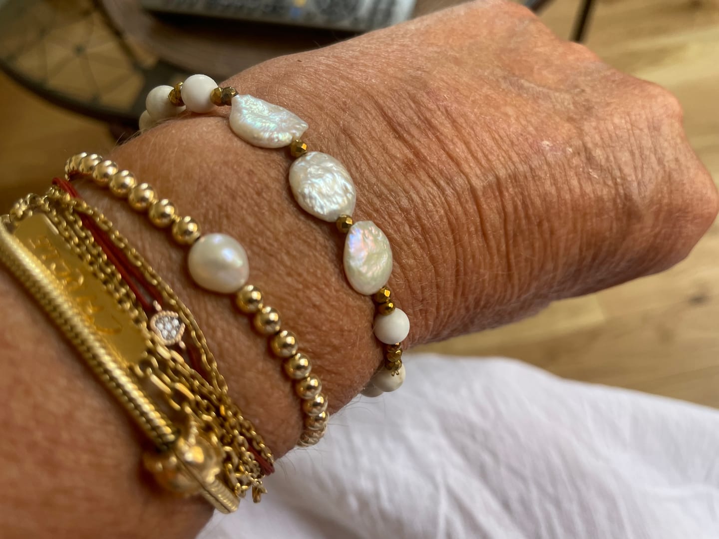 Customer photo review of Bracelet Perle Femme Aurora
