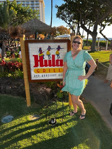 Customer photo review of Daisies Ruffle Accented Wrap Dress