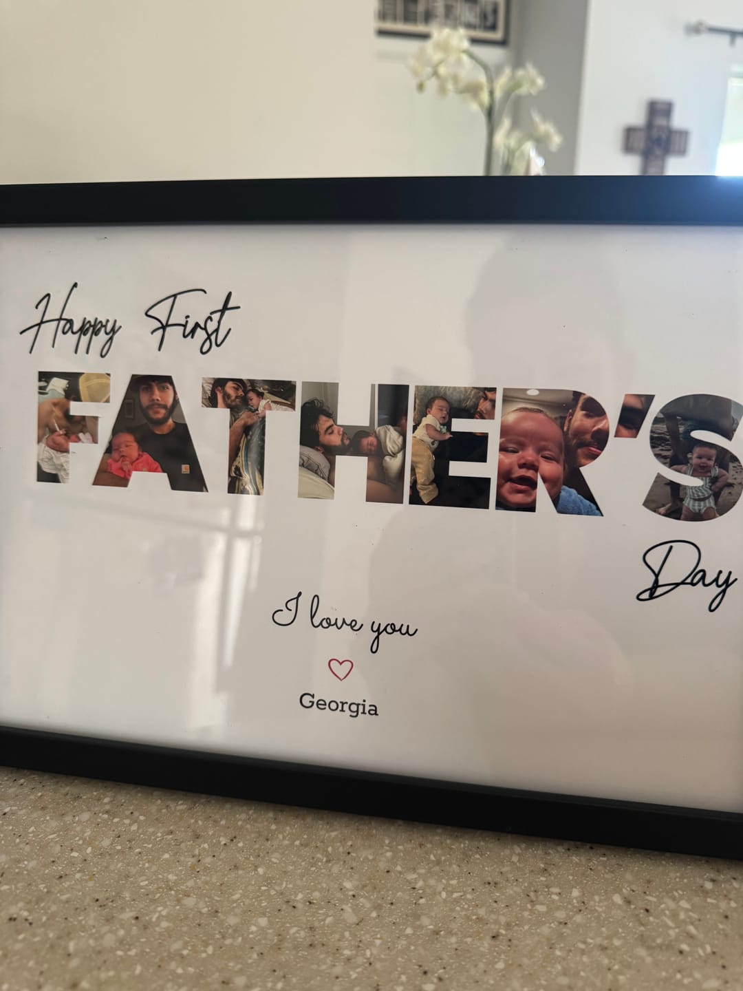 Customer photo review of Happy Father's Day - Personalised Poster