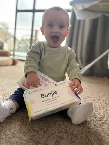 Customer photo review of 12 Pack of Probiotic Baby Wipes