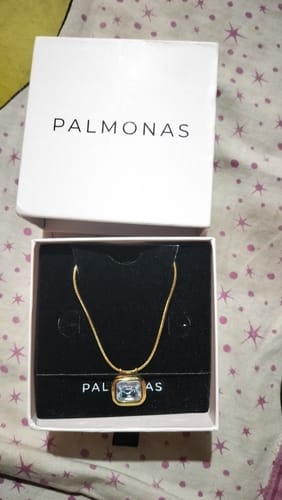 Customer photo review of Octagon Diamond Necklace