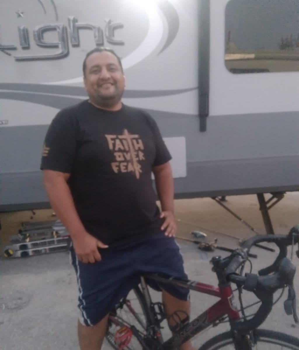 Customer photo review of Faith Over Fear Tee