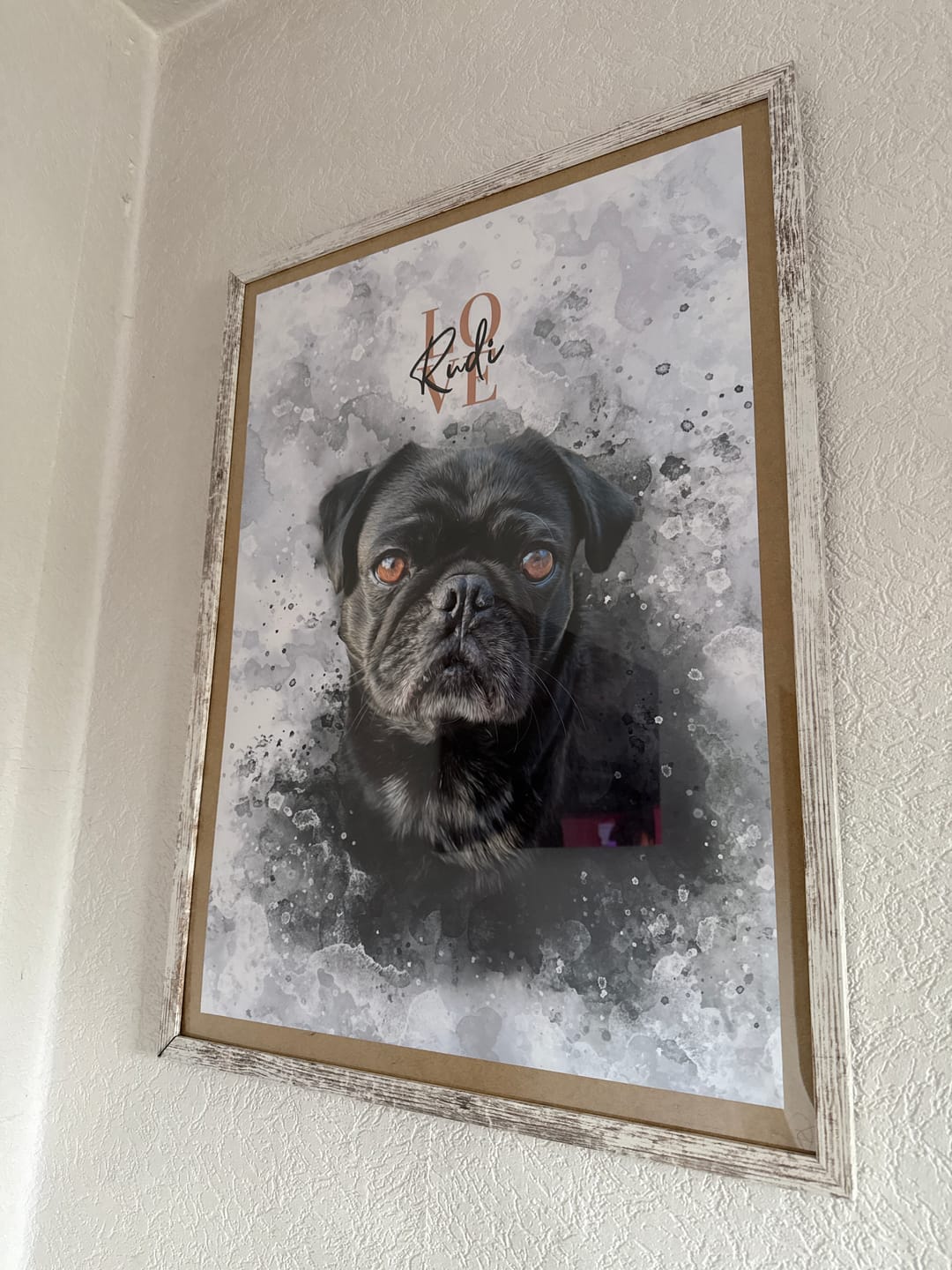 Customer photo review of Personalisiertes Portrait Poster und Leinwand - Aquarell Stil