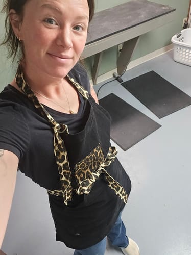 Customer photo review of Olive Green Apron