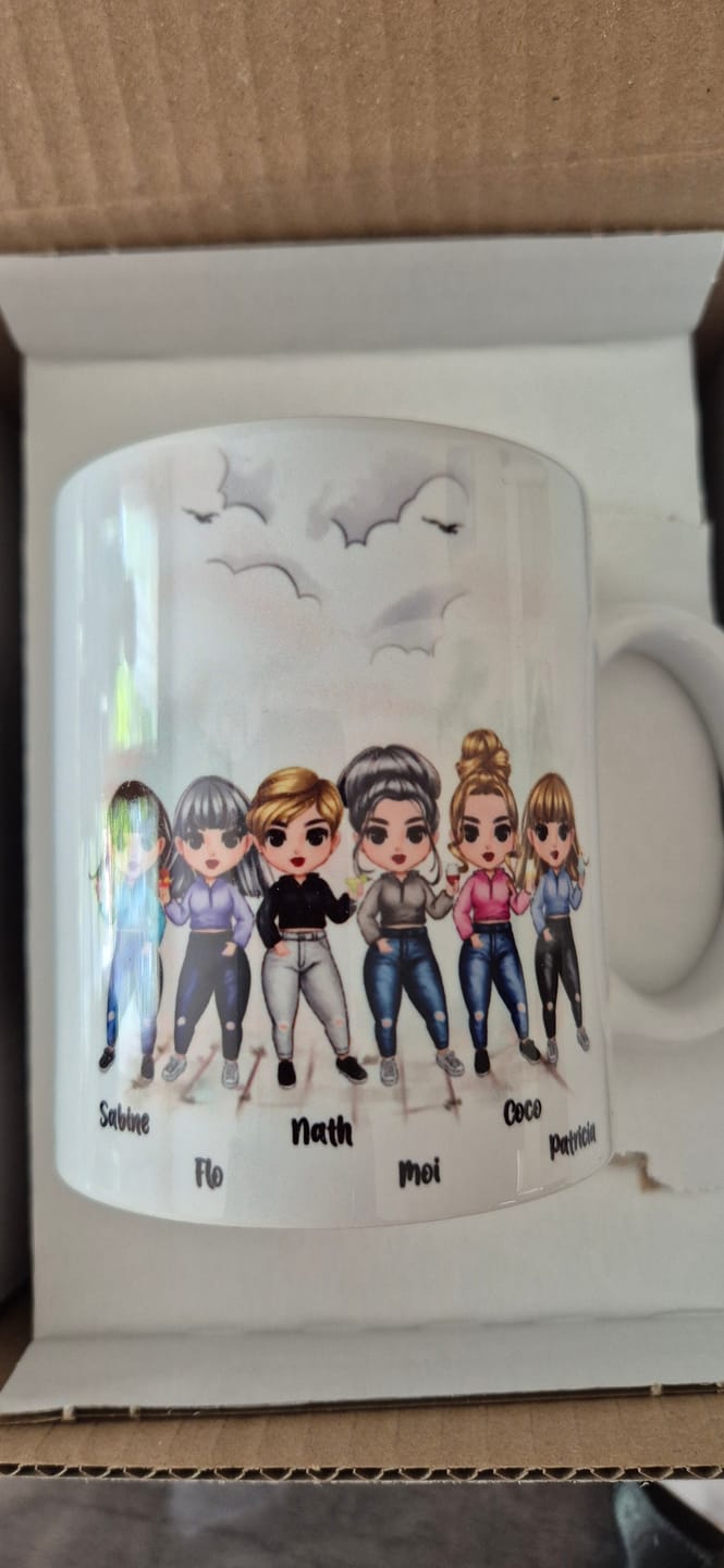 Customer photo review of Jusqu'à 7 Amies | Mug Personnalisé