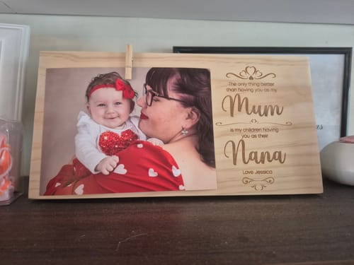 Customer photo review of Pine Picture Holder Mum & Gran
