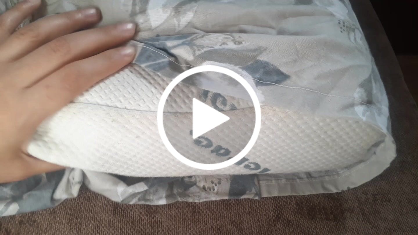 Customer video review of Contour Memory Foam Pillow suitable for Neck & Shoulder Pain