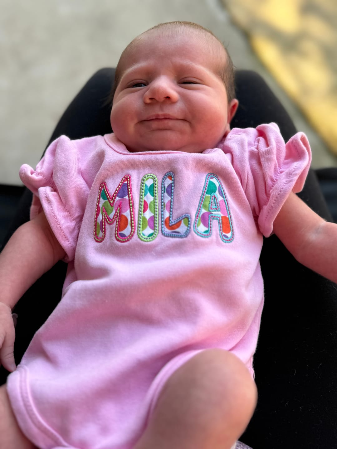 Customer photo review of Girl's Ruffle Short Sleeve Bodysuits