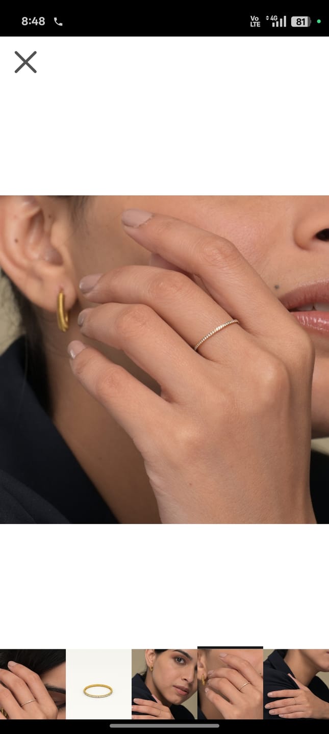 Customer photo review of Delicate Diamond Band