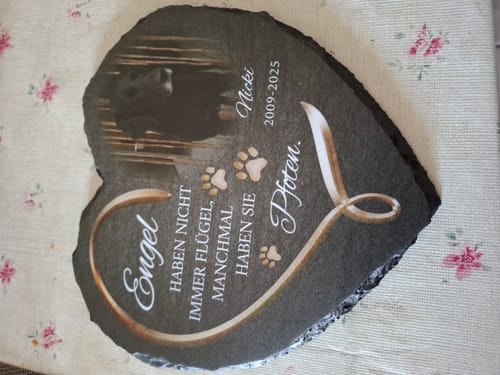 Gabi S. review of Engel haben Pfoten - Individuelles Schieferherz image 1 out of 1